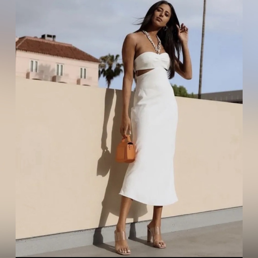 ZARA NEW CUT-OUT DRESS WITH CHAIN DETAIL - Picture 4 of 10
